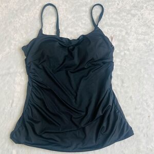 La Blanca Womens Black Sleeveless Swim Tankini Top Size 4 NWOT
